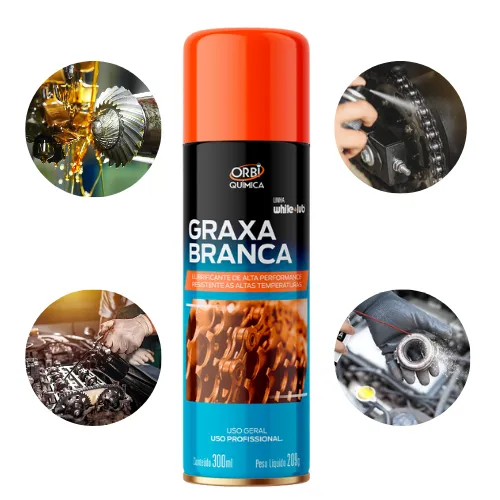 Graxa Branca Spray 300ml Orbi Química | VK Parafusos