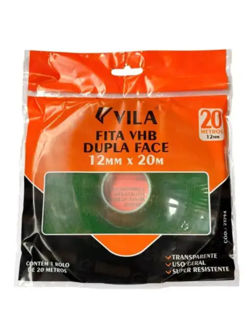 FITA DUPLA FACE 12MM X 20MT VILA