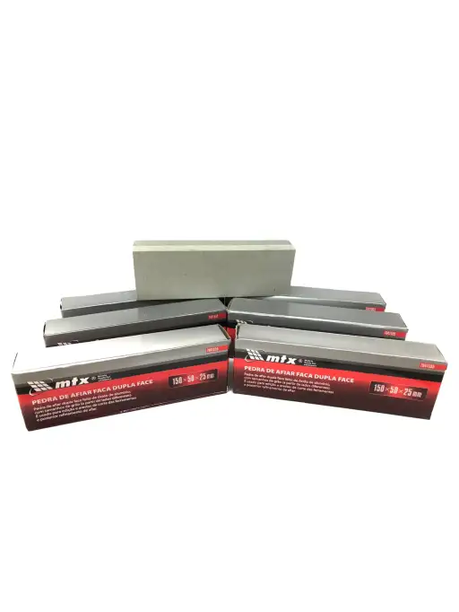 PEDRAS DE AFIAR FACA DUPLA FACE 150MM C/ 7 UN