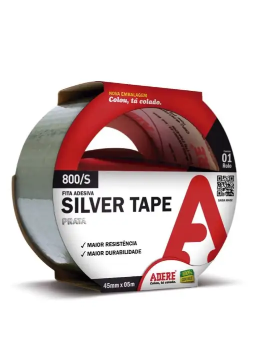 FITA SILVER TAPE CINZA 45 X 5MT 800S ADERPACK ADERE