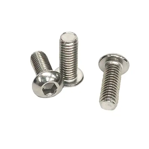 PARAFUSO ALLEN ABAU INOX M6 X 16 MA RI DIN 7380 C/ 100 UN 