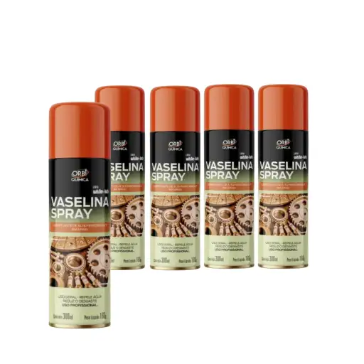 KIT 5 ORBISPRAY VASELINA 160G/300ML