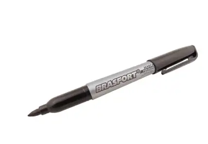 CANETA PERMANENTE P.FINA PRETA BRASFORT