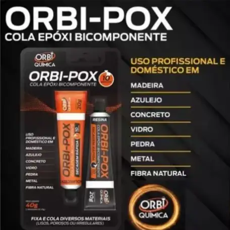 ORBIPOX - ADESIVO EPOXI INCOLOR 40G (2X20G)