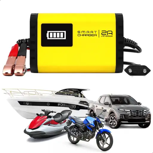 Carregador Portátil de Bateria 12V Aux. Partida para Moto