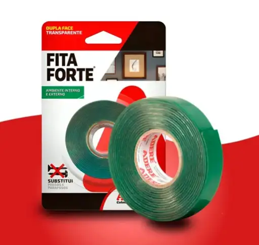 Fita Dupla Face Forte Transparente Adere 12mm x Alta Fixação